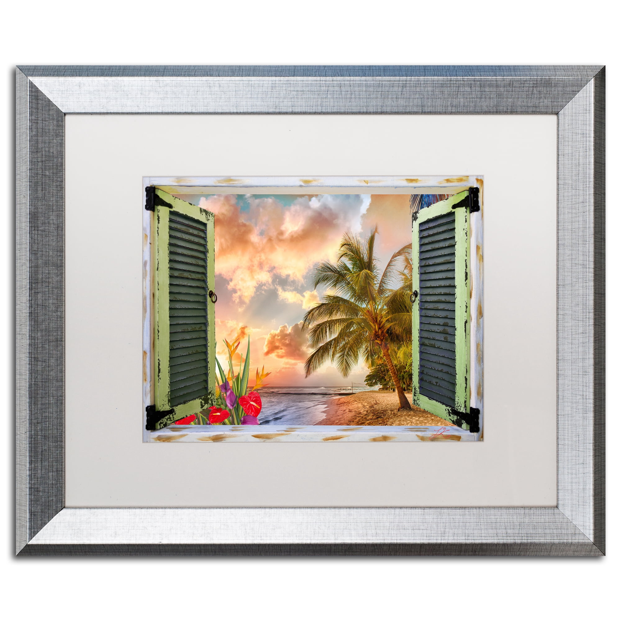 Trademark Fine Art 'Window to Paradise IV' Matted Framed Art by Leo Kelly