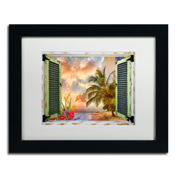 Trademark Fine Art 'Window to Paradise IV' Matted Framed Art by Leo Kelly