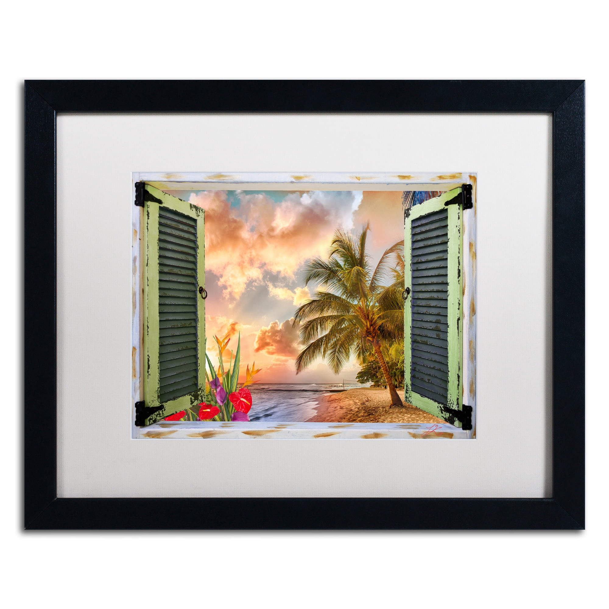 Trademark Fine Art 'Window to Paradise IV' Matted Framed Art by Leo Kelly