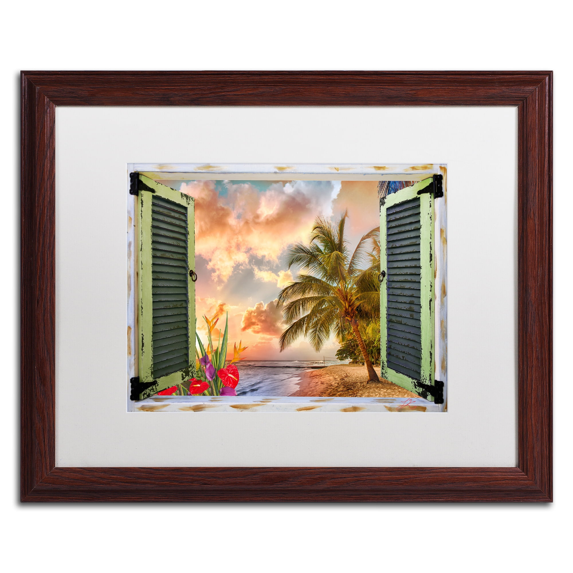 Trademark Fine Art 'Window to Paradise IV' Matted Framed Art by Leo Kelly