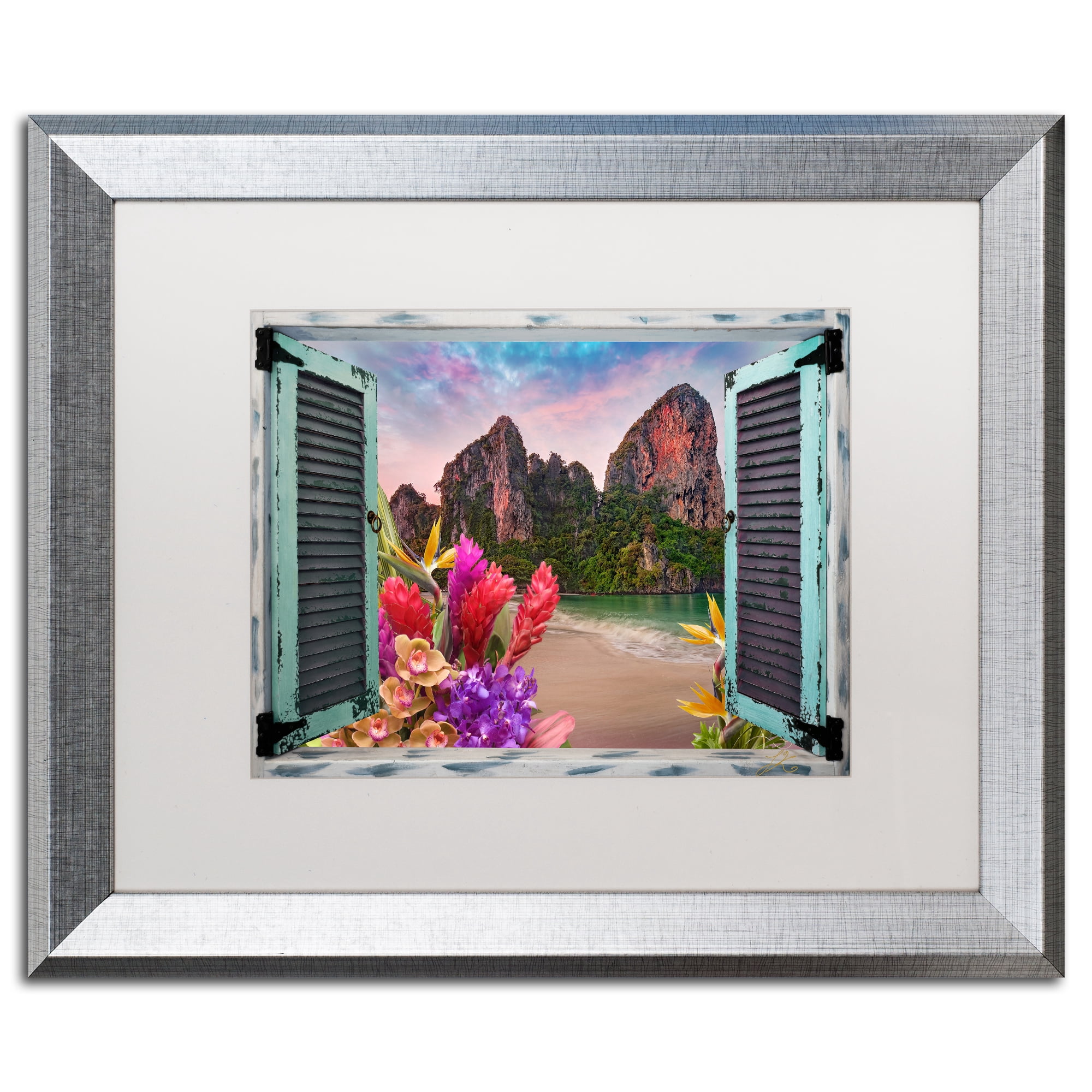 Trademark Fine Art 'Window to Paradise VI' Matted Framed Art by Leo Kelly