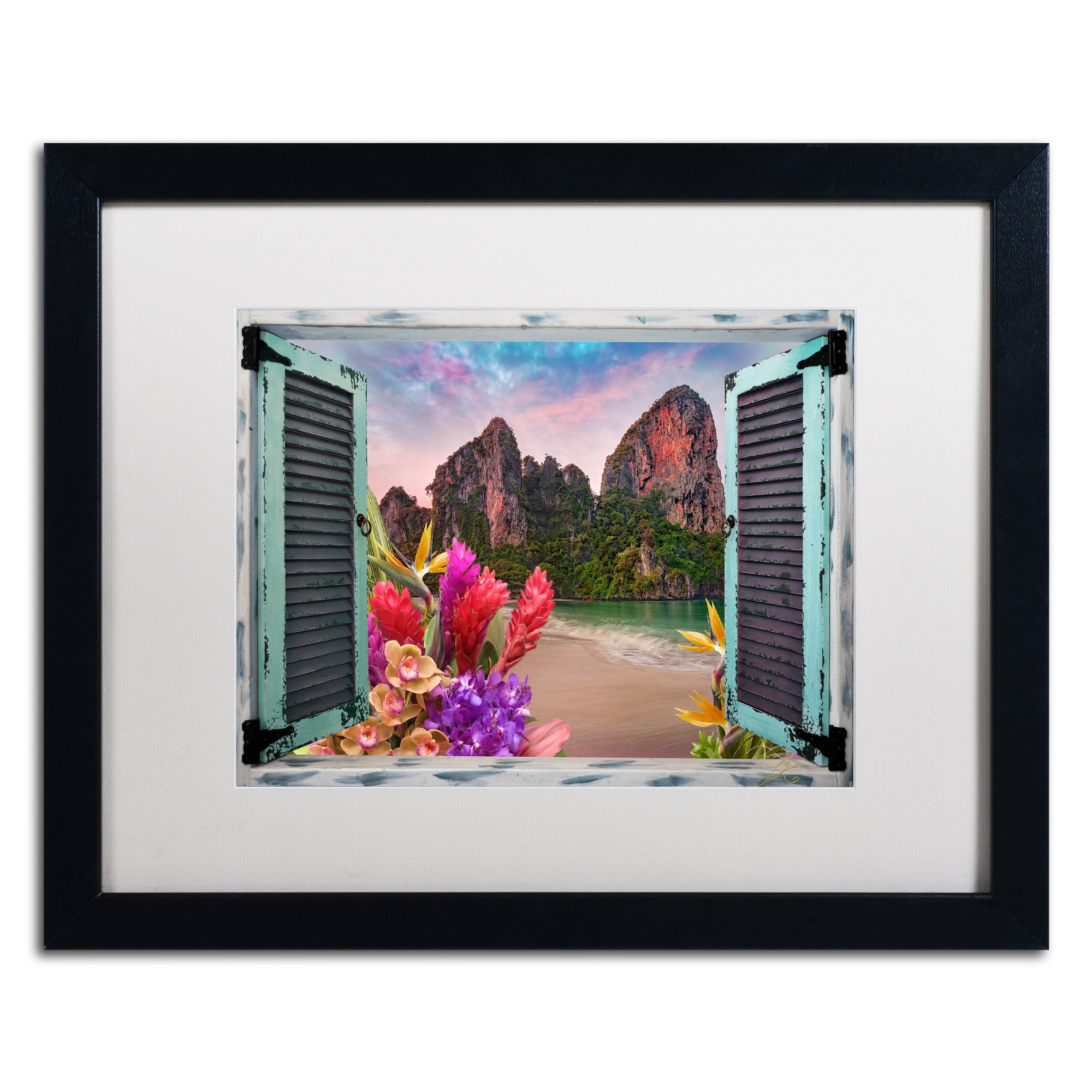 Trademark Fine Art 'Window to Paradise VI' Matted Framed Art by Leo Kelly