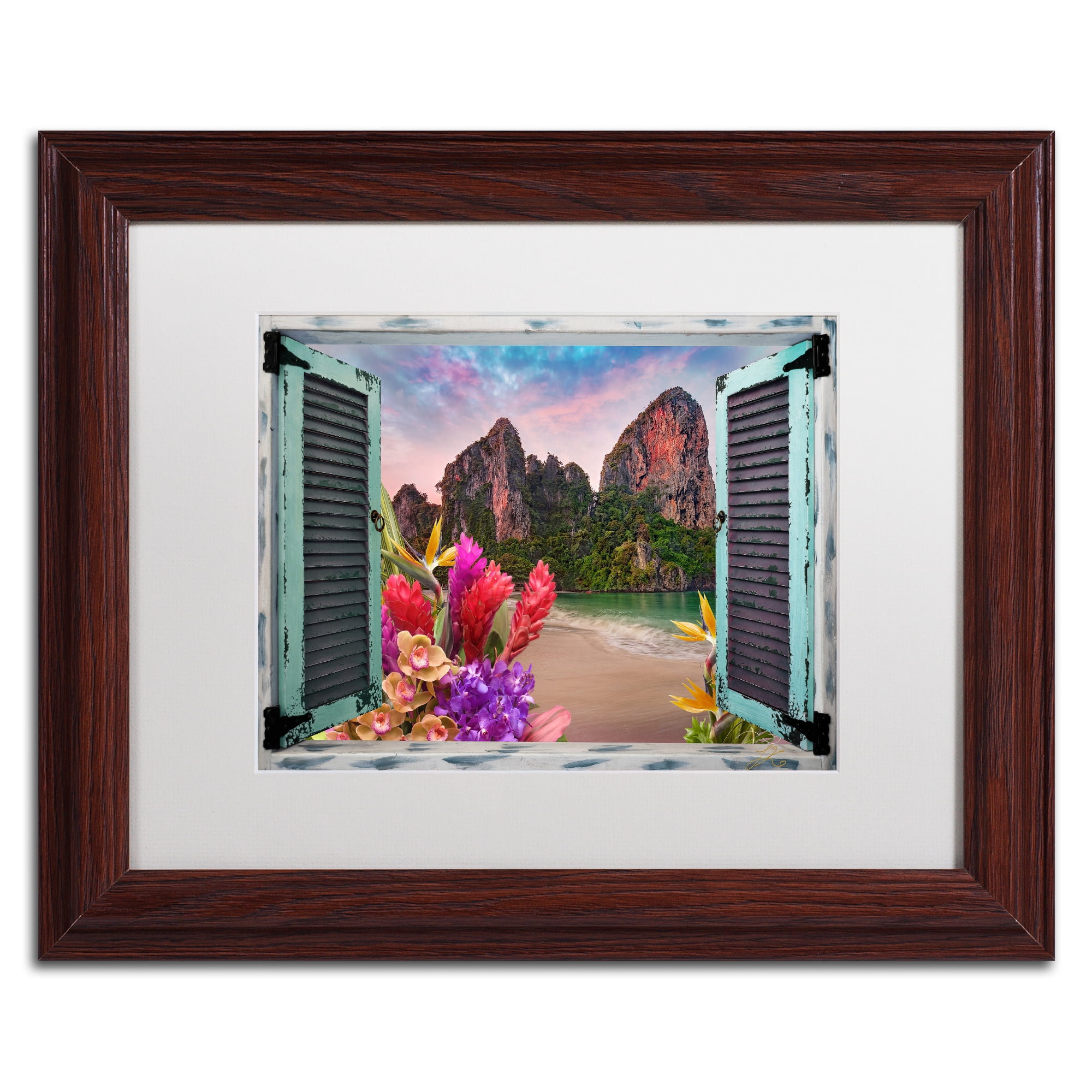 Trademark Fine Art 'Window to Paradise VI' Matted Framed Art by Leo Kelly
