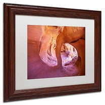 Trademark Fine Art "Windstone Arch" Canvas Art by Pierre Leclerc, White Matte/Wood Frame