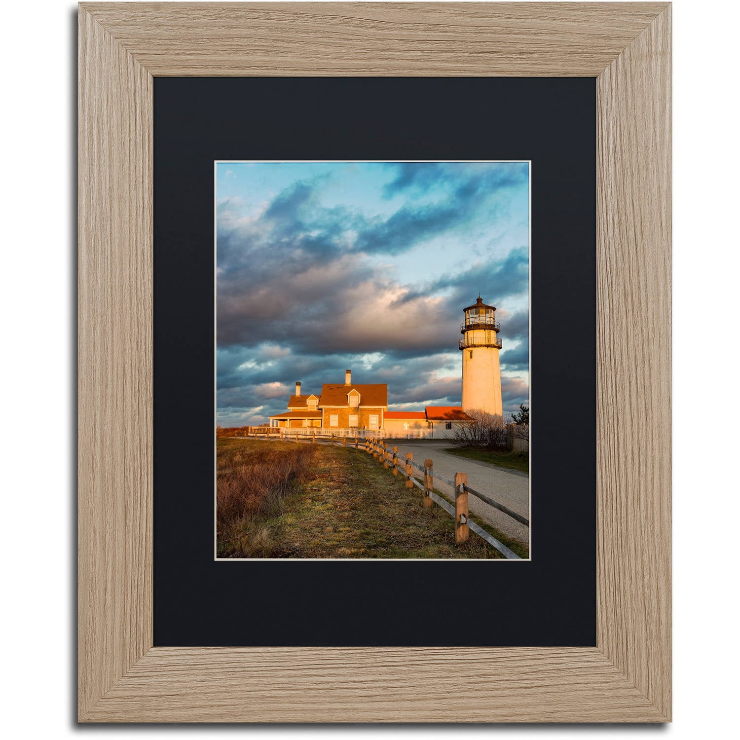 Trademark Fine Art "Windy Point" Canvas Art by Michael Blanchette Photography Black Matte, Birch Frame
