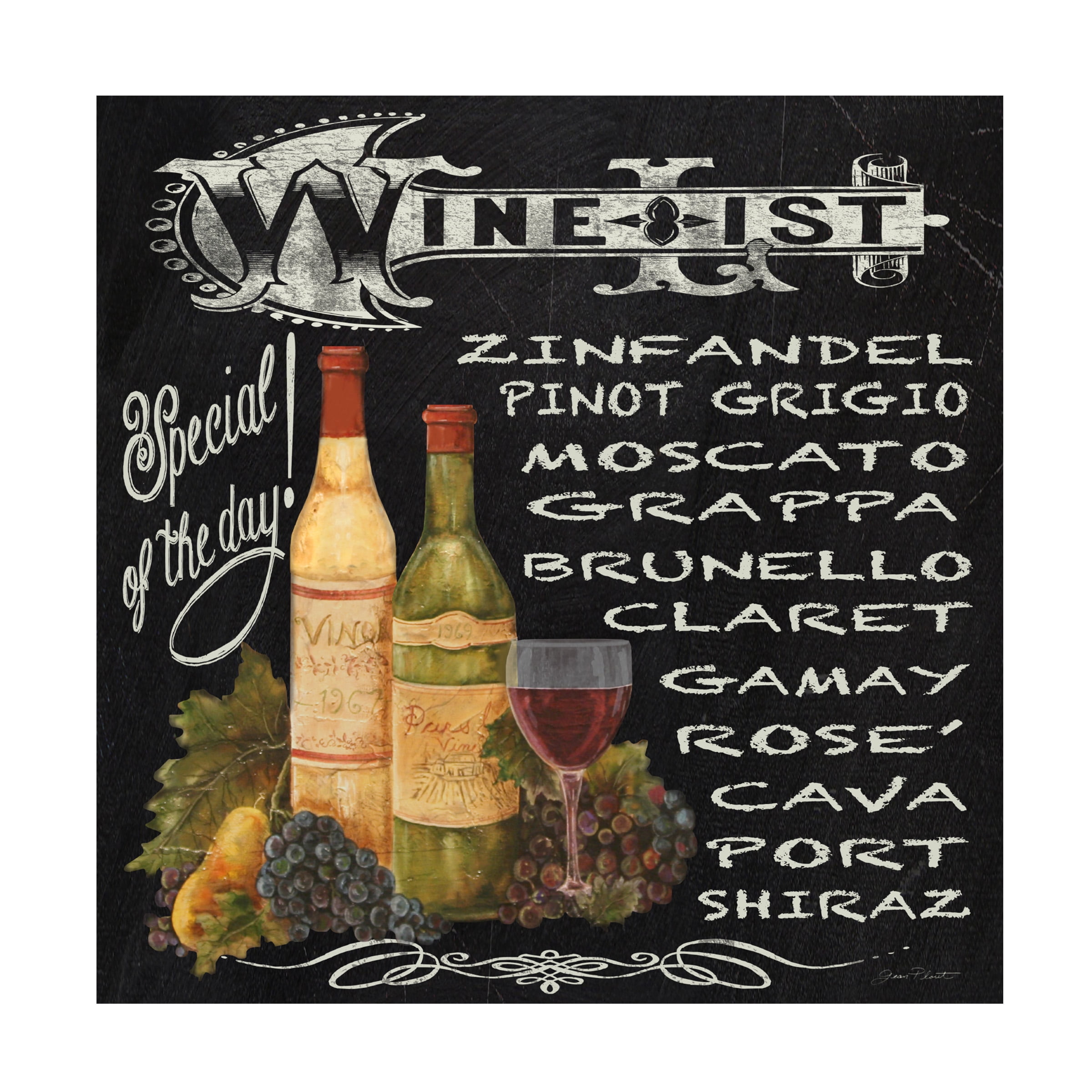 Trademark Fine Art 'Wine 2' Canvas Art by Jean Plout