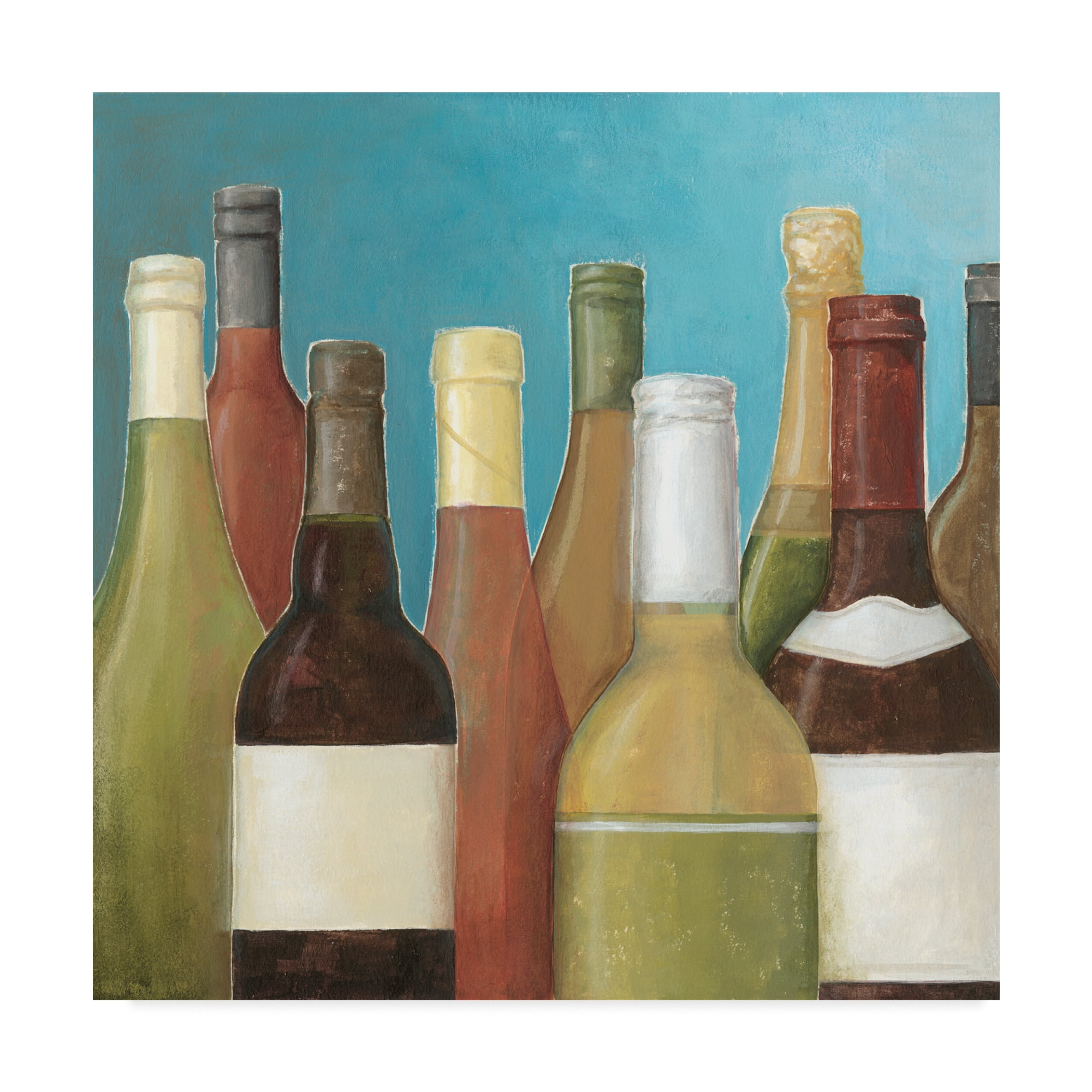 Trademark Fine Art 'Wine Bottles I' Canvas Art by Megan Meagher