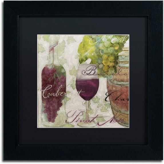 Trademark Fine Art "Wine Cellar I" Canvas Art by Color Bakery Black Matte, Black Frame
