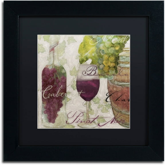Trademark Fine Art "Wine Cellar I" Canvas Art by Color Bakery Black Matte, Black Frame