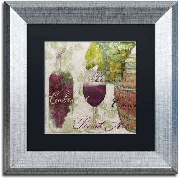Trademark Fine Art "Wine Cellar I" Canvas Art by Color Bakery Black Matte, Silver Frame