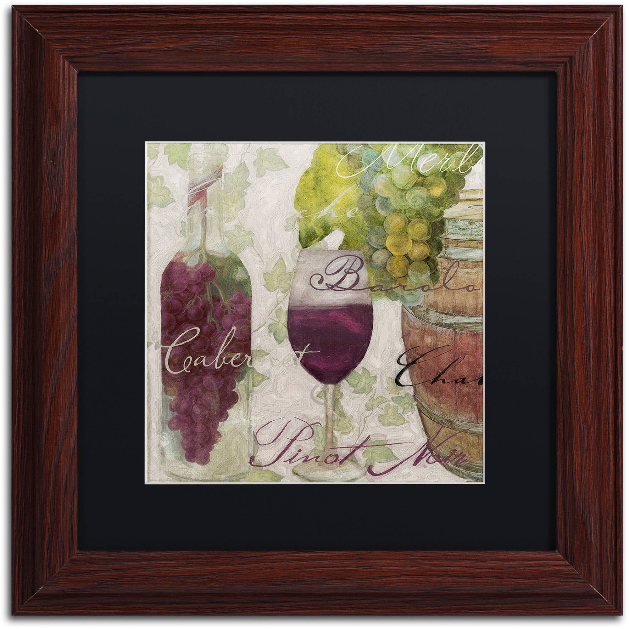 Trademark Fine Art "Wine Cellar I" Canvas Art by Color Bakery Black Matte, Wood Frame