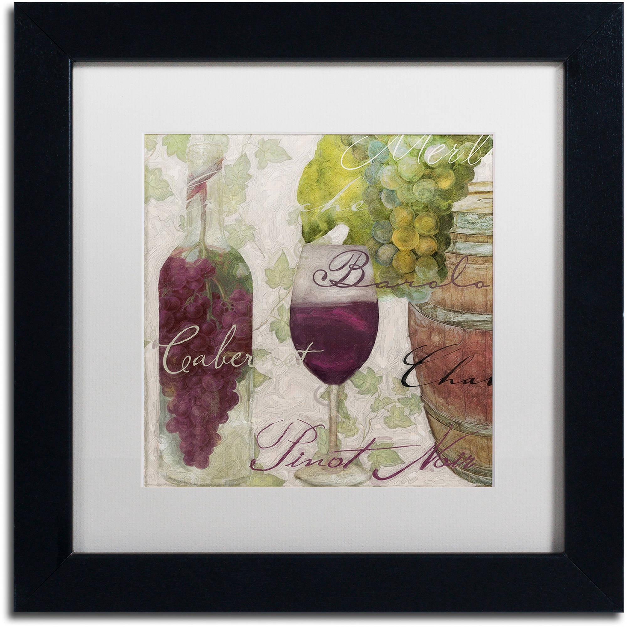 Trademark Fine Art "Wine Cellar I" Canvas Art by Color Bakery White Matte, Black Frame