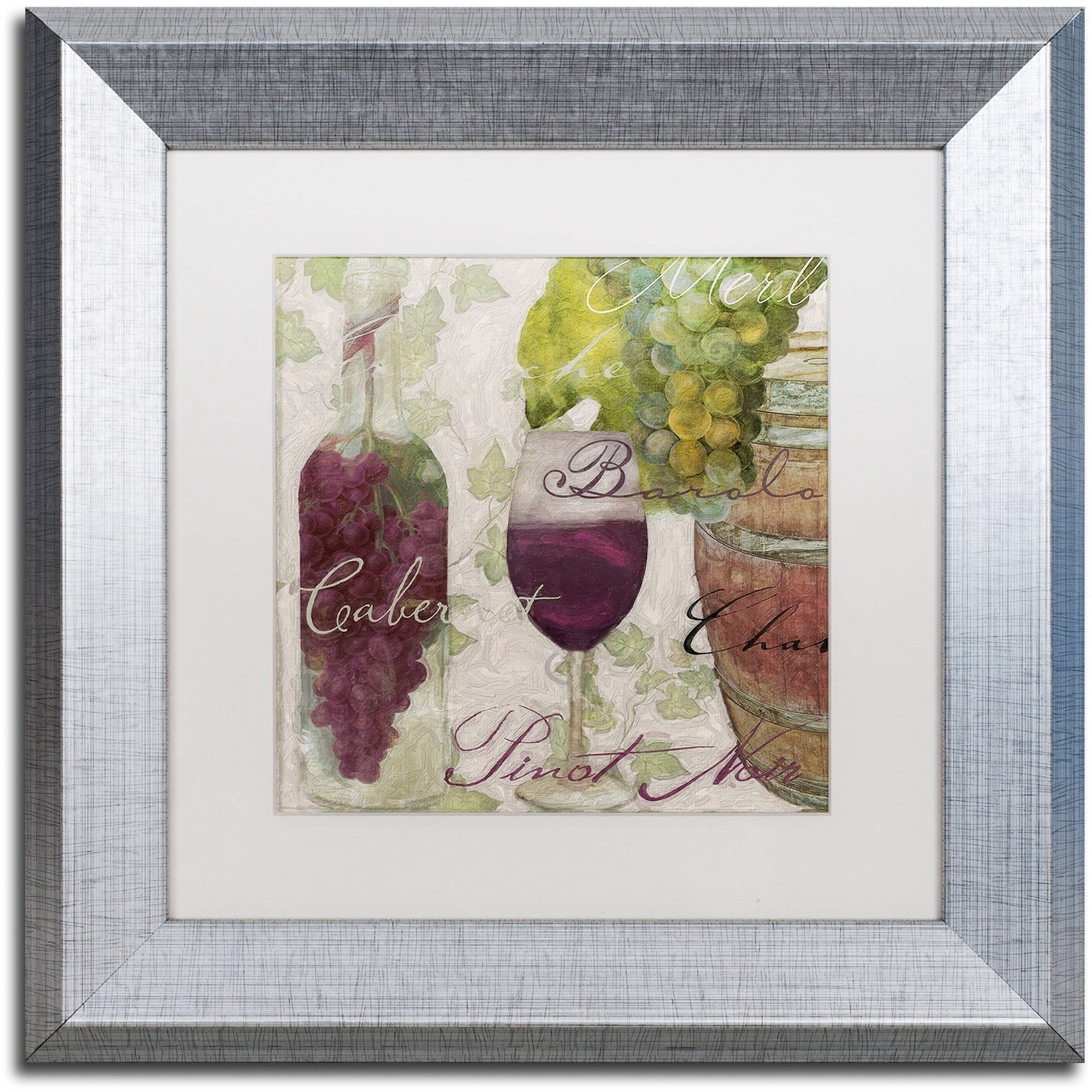 Trademark Fine Art "Wine Cellar I" Canvas Art by Color Bakery White Matte, Silver Frame