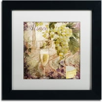 Trademark Fine Art "Wine Country I" Canvas Art by Color Bakery White Matte, Black Frame