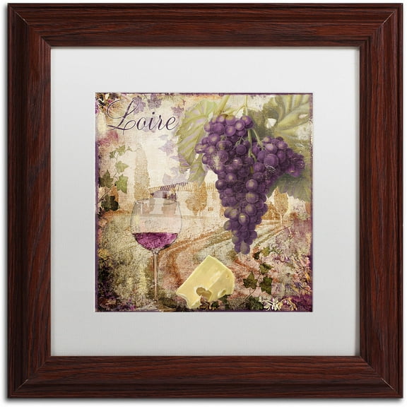 Trademark Fine Art "Wine Country II" Canvas Art by Color Bakery White Matte, Wood Frame