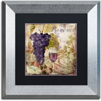 Trademark Fine Art "Wine Country III" Canvas Art by Color Bakery Black Matte, Silver Frame