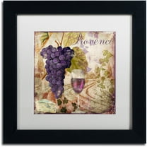 Trademark Fine Art "Wine Country III" Canvas Art by Color Bakery White Matte, Black Frame