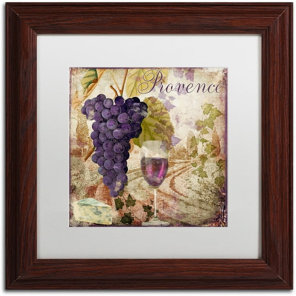 Trademark Fine Art "Wine Country III" Canvas Art by Color Bakery White Matte, Wood Frame