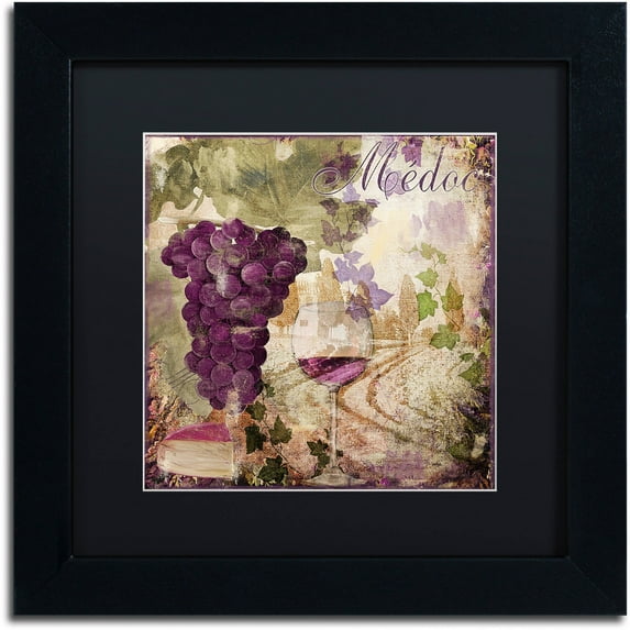 Trademark Fine Art "Wine Country IV" Canvas Art by Color Bakery Black Matte, Black Frame