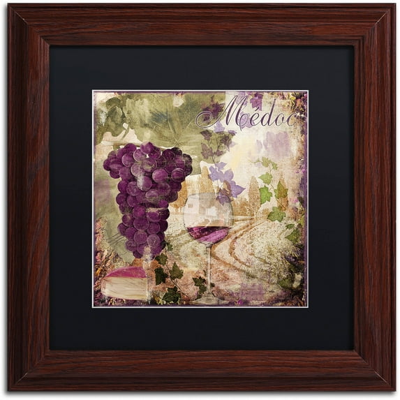 Trademark Fine Art "Wine Country IV" Canvas Art by Color Bakery Black Matte, Wood Frame