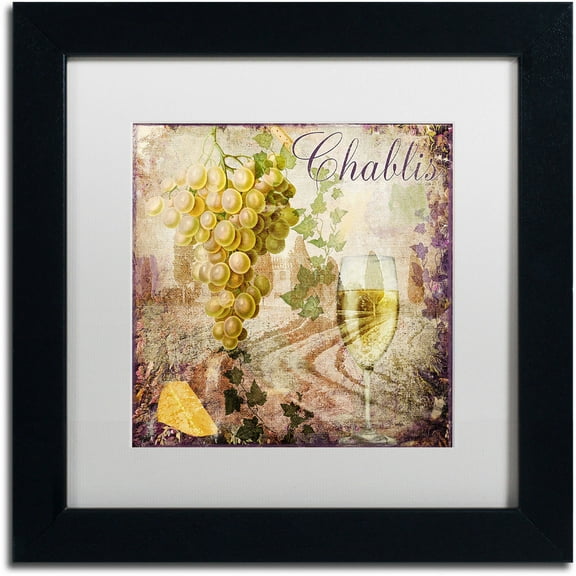 Trademark Fine Art "Wine Country V" Canvas Art by Color Bakery White Matte, Black Frame