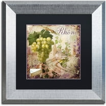 Trademark Fine Art "Wine Country VI" Canvas Art by Color Bakery Black Matte, Silver Frame