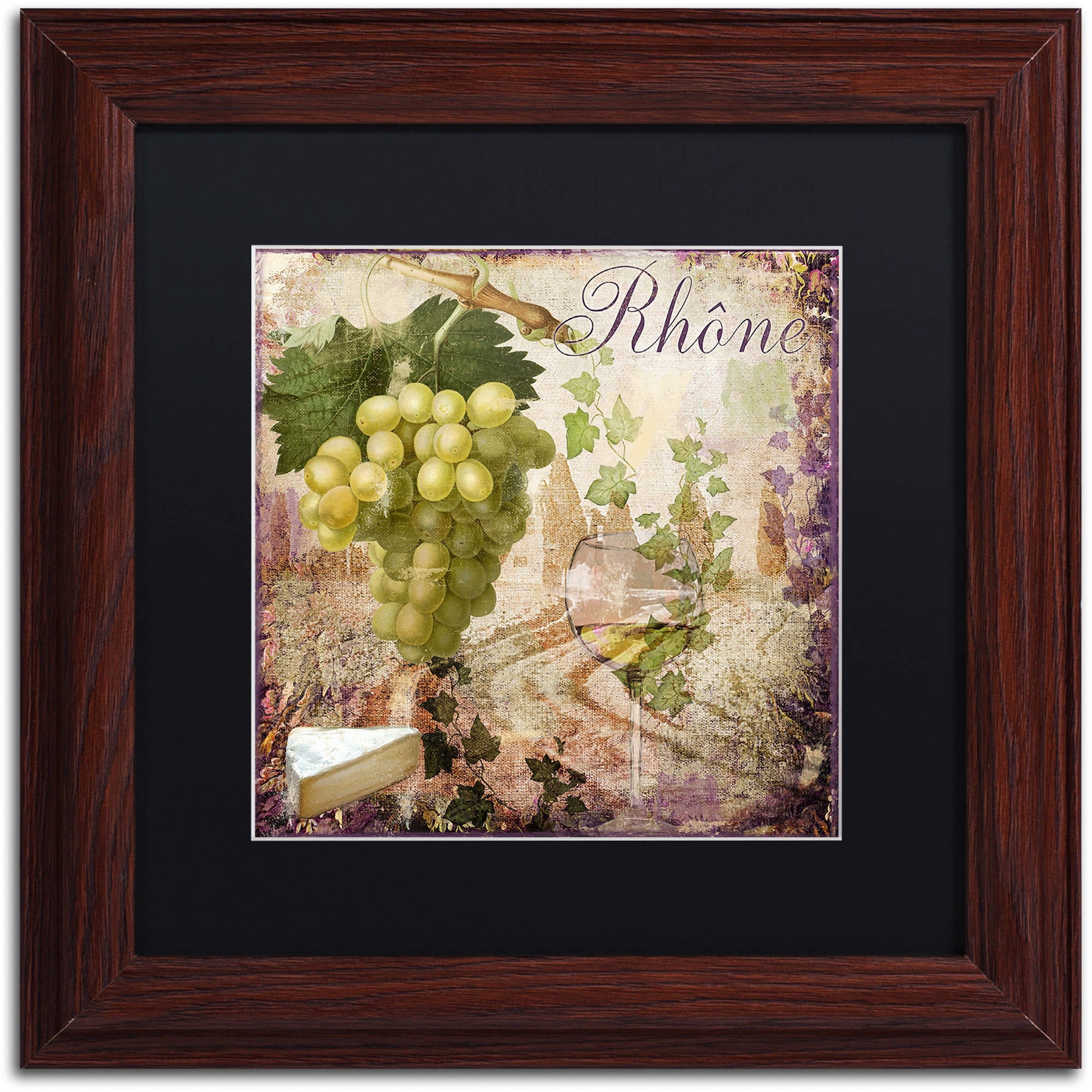 Trademark Fine Art "Wine Country VI" Canvas Art by Color Bakery Black Matte, Wood Frame