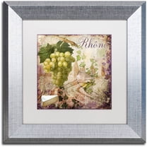 Trademark Fine Art "Wine Country VI" Canvas Art by Color Bakery White Matte, Silver Frame