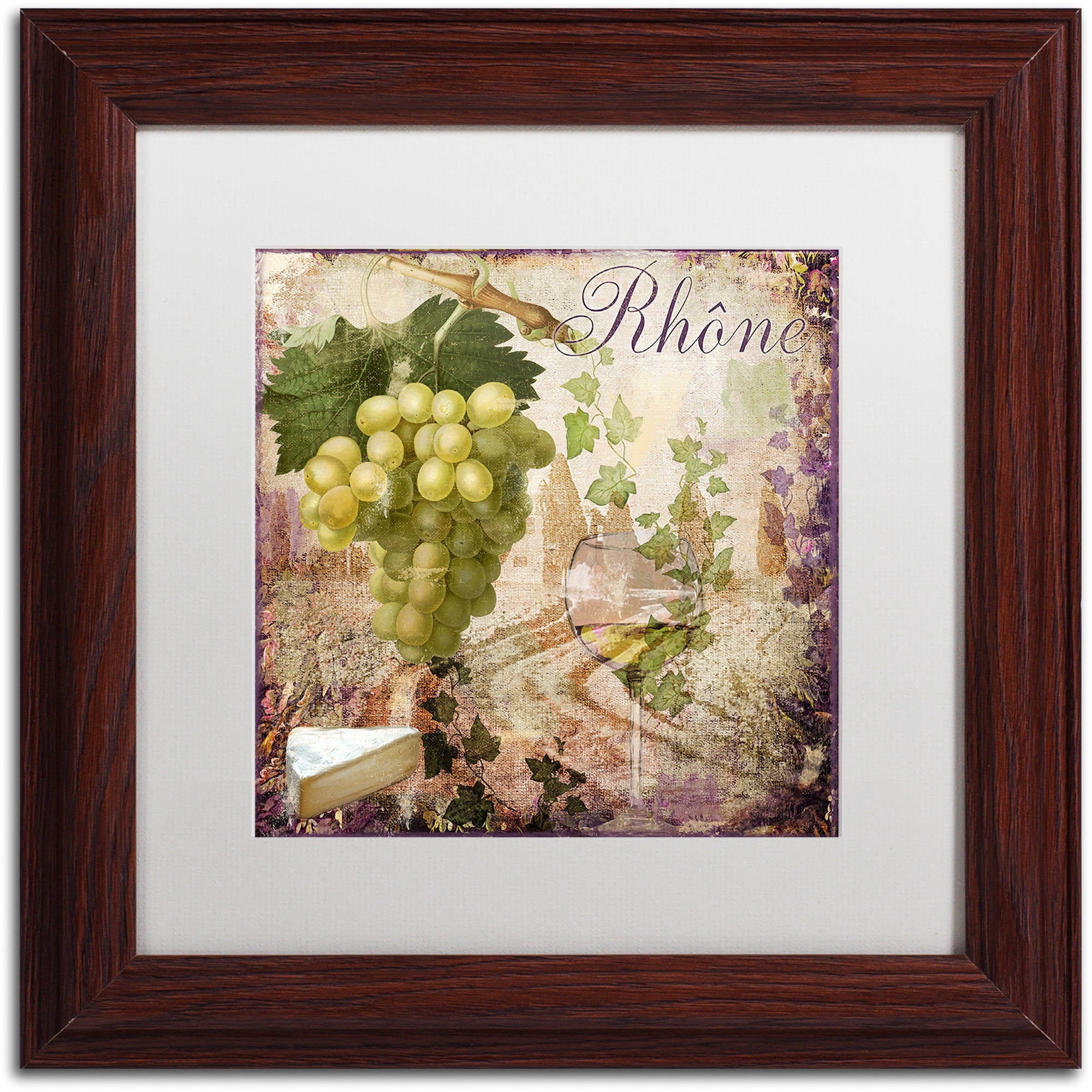 Trademark Fine Art "Wine Country VI" Canvas Art by Color Bakery White Matte, Wood Frame