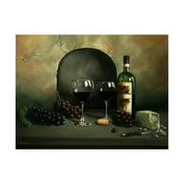 Trademark Fine Art 'Wine For Two Rocky' Canvas Art by Paul Walsh