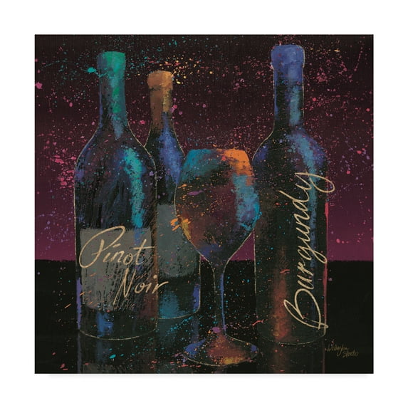Trademark Fine Art 'Wine Splash Dark II 2020' Canvas Art by Wellington Studio