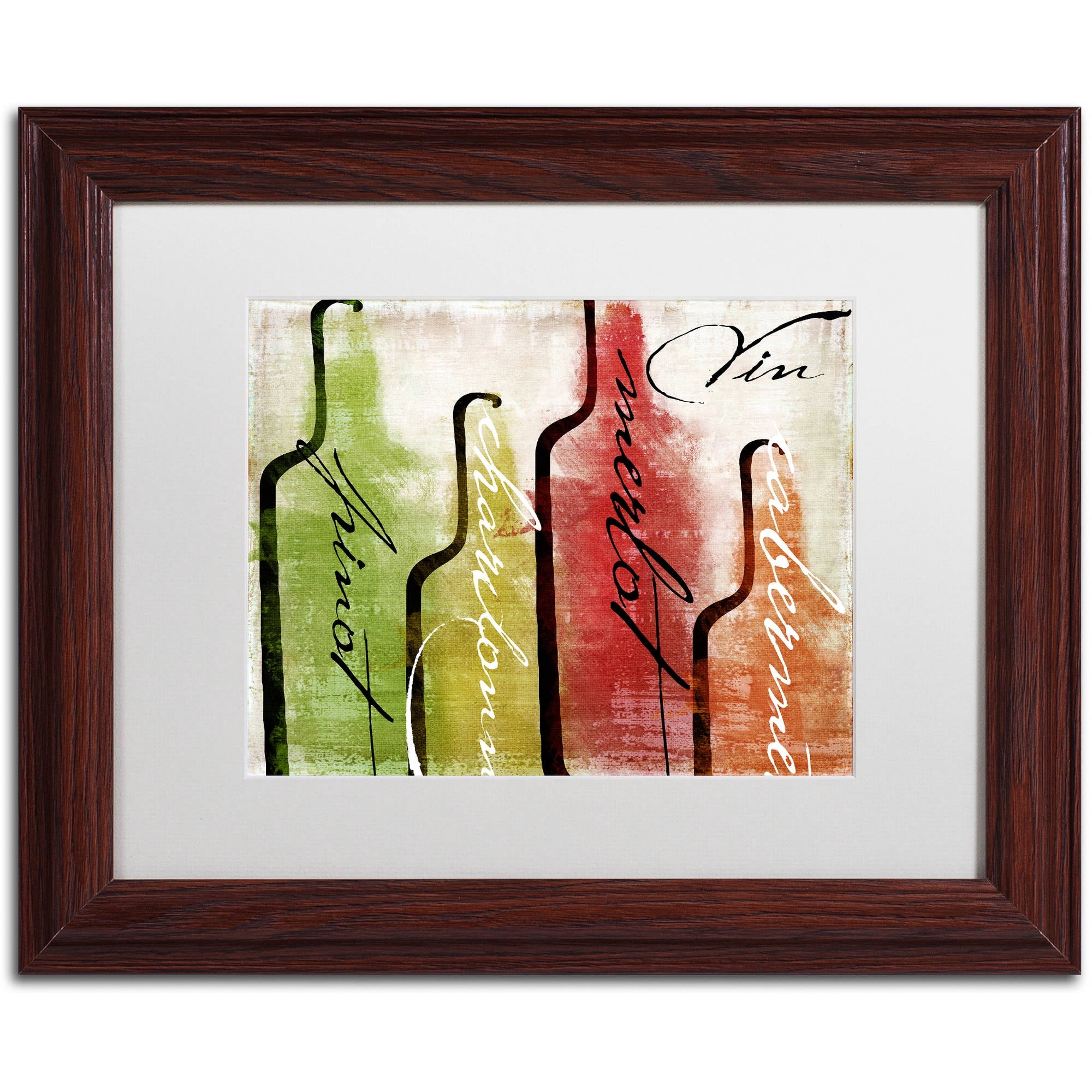 Trademark Fine Art "Wine Tasting I" Canvas Art by Color Bakery White Matte, Wood Frame
