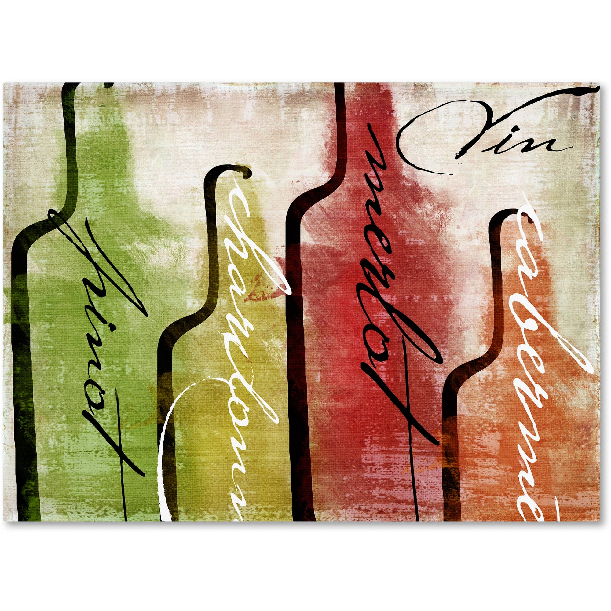 Vintage Wine Tasting Framed Canvas Art, 24" x 32"