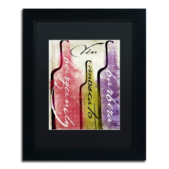 Trademark Fine Art 'Wine Tasting II' Black Framed Art by Color Bakery