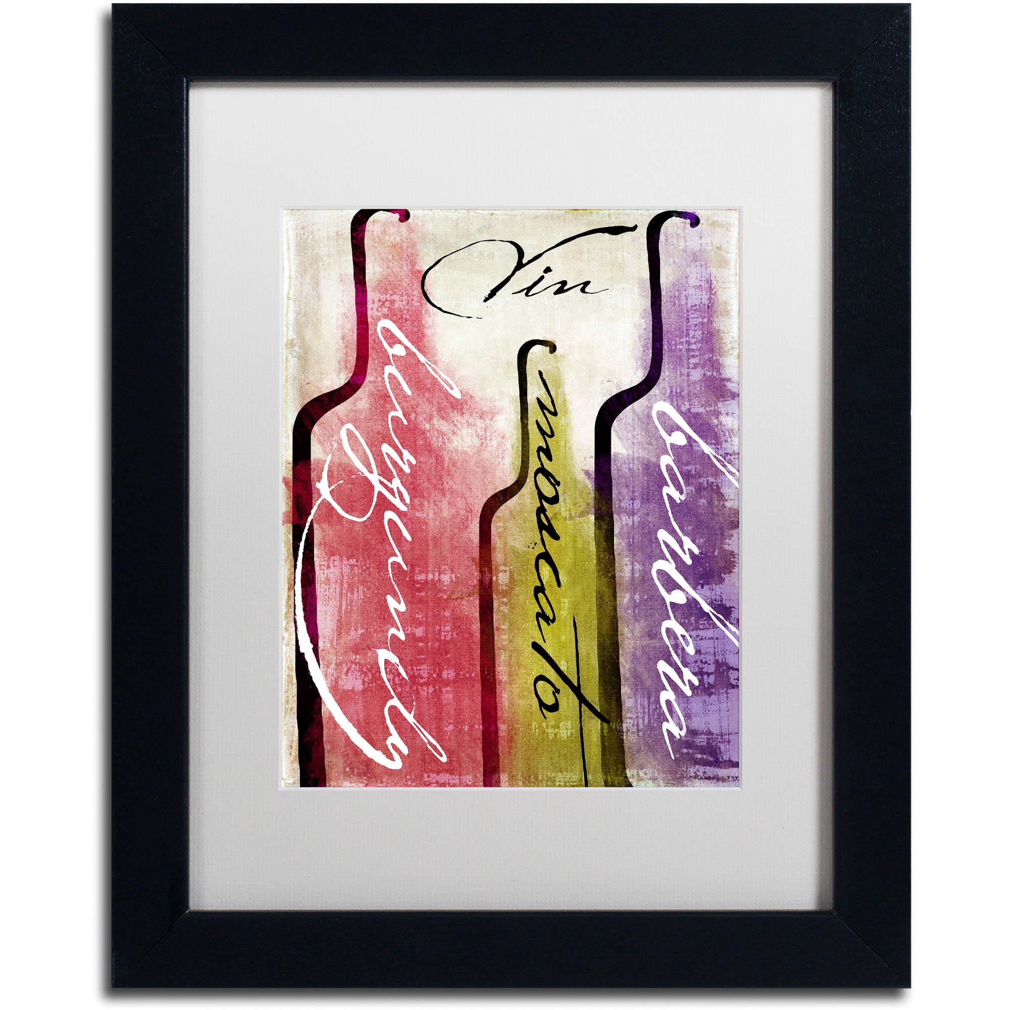 Trademark Fine Art "Wine Tasting II" Canvas Art by Color Bakery White Matte, Black Frame