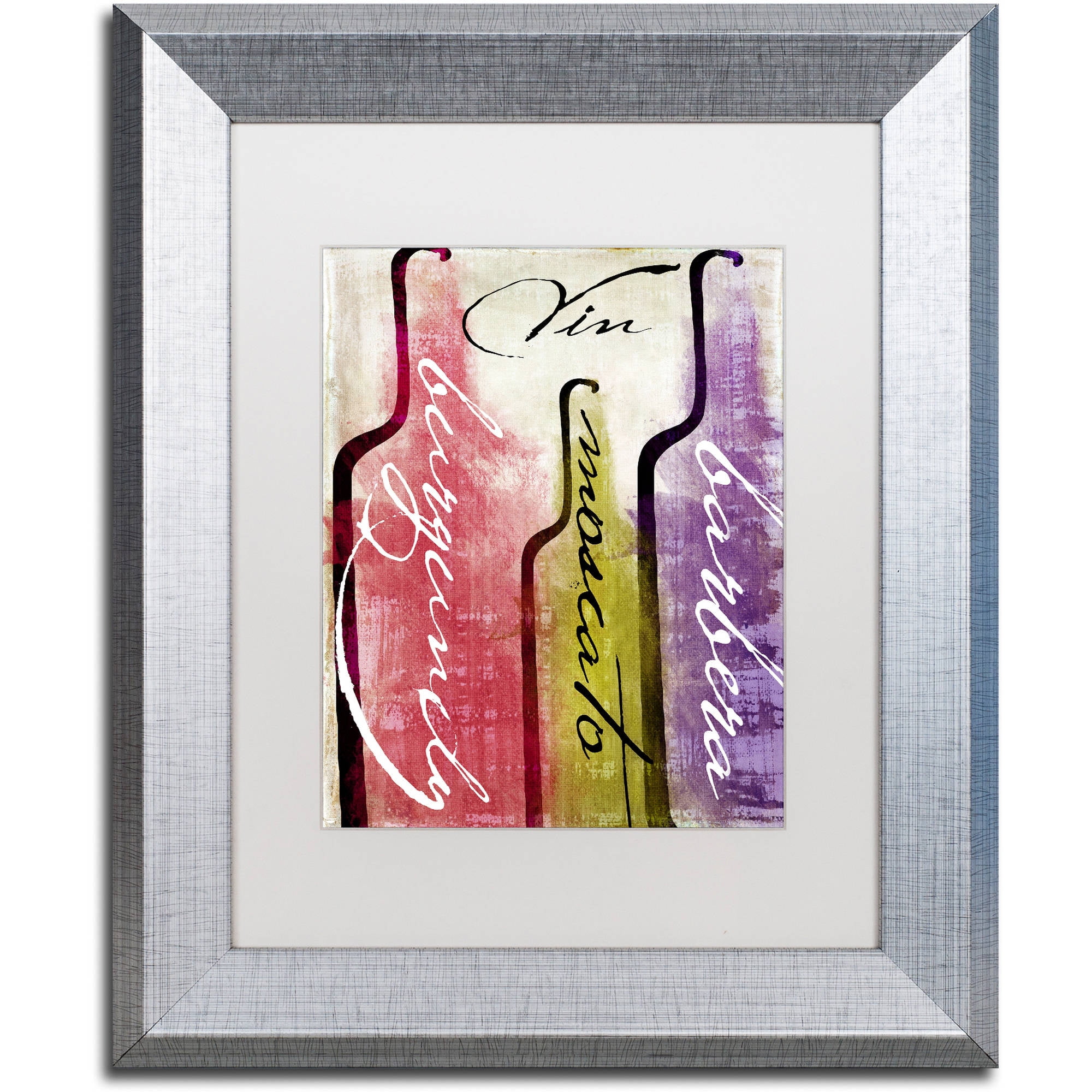 Trademark Fine Art "Wine Tasting II" Canvas Art by Color Bakery White Matte, Silver Frame