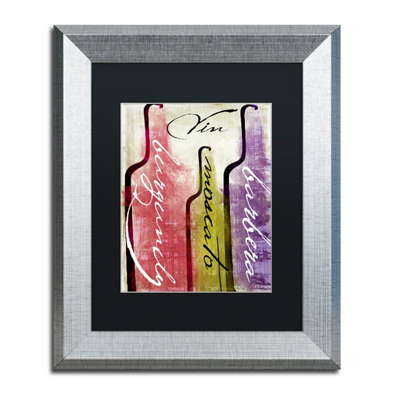 Trademark Fine Art 'Wine Tasting II' Silver Framed Art by Color Bakery