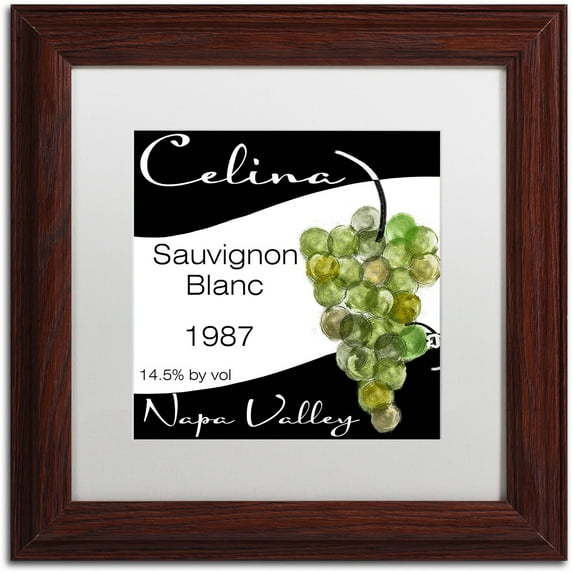 Trademark Fine Art "Wine Valley One" Canvas Art by Color Bakery White Matte, Wood Frame