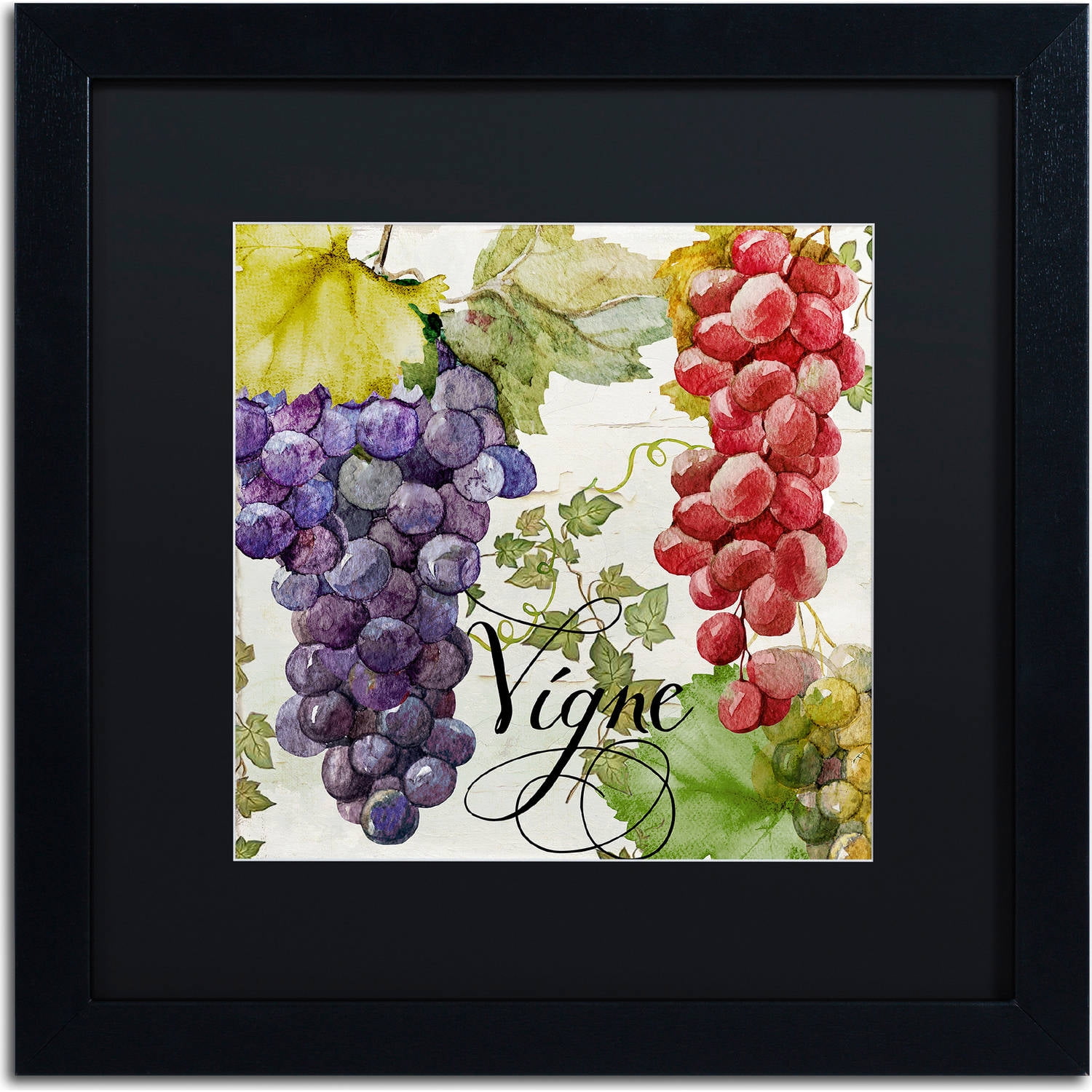 Trademark Fine Art "Wines of Paris I" Canvas Art by Color Bakery, Black Matte, Black Frame
