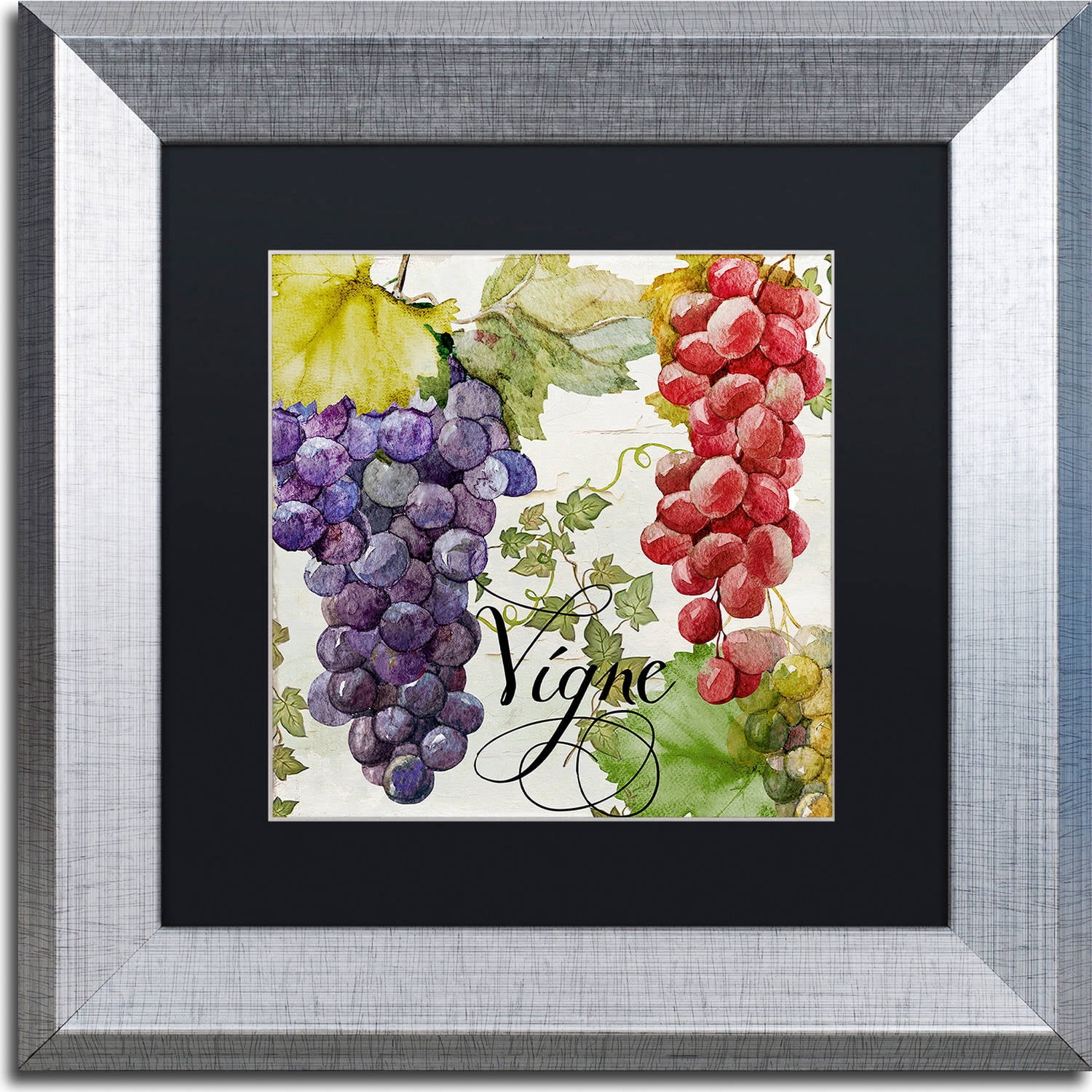 Trademark Fine Art "Wines of Paris I" Canvas Art by Color Bakery, Black Matte, Silver Frame