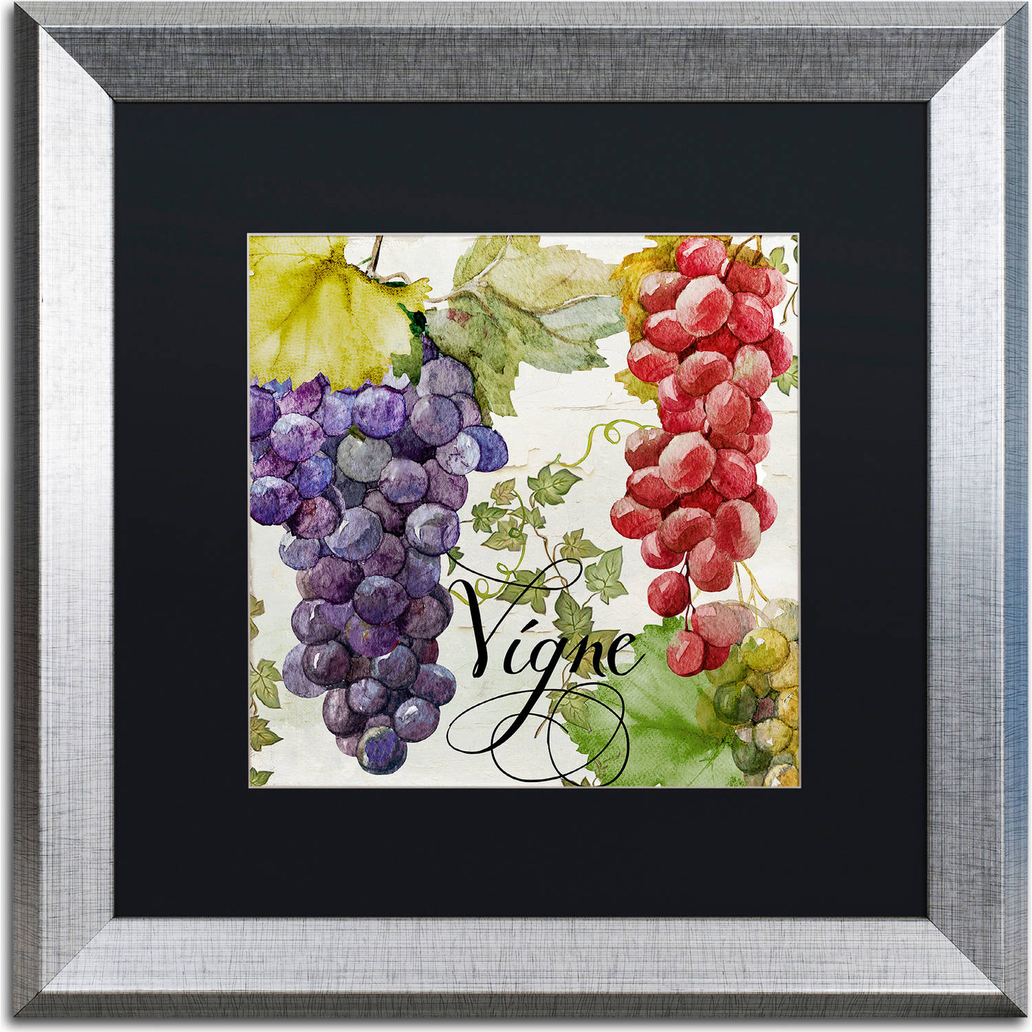Trademark Fine Art "Wines of Paris I" Canvas Art by Color Bakery, Black Matte, Silver Frame