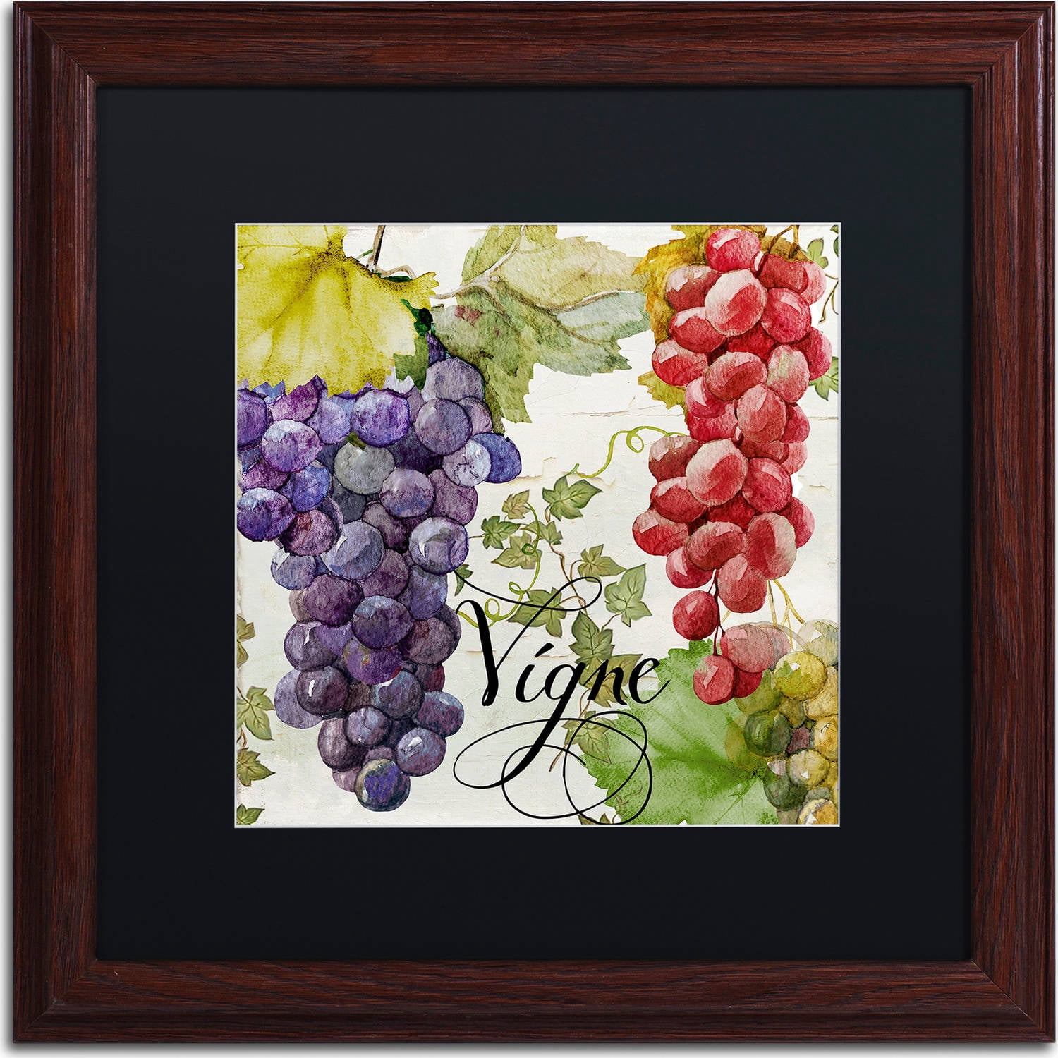 Trademark Fine Art "Wines of Paris I" Canvas Art by Color Bakery, Black Matte, Wood Frame