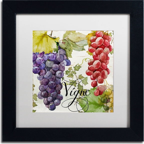 Trademark Fine Art "Wines of Paris I" Canvas Art by Color Bakery, White Matte, Black Frame