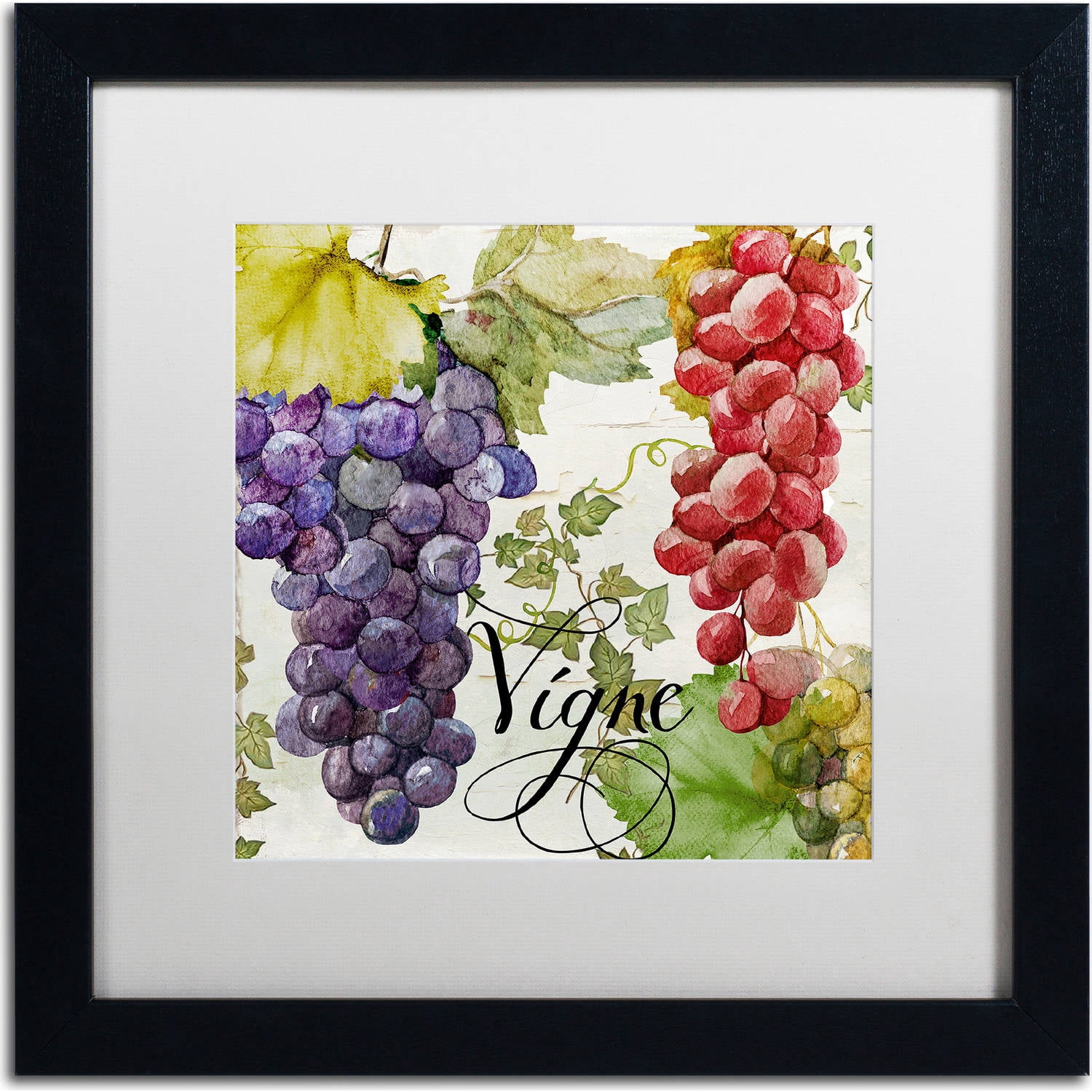 Trademark Fine Art "Wines of Paris I" Canvas Art by Color Bakery, White Matte, Black Frame
