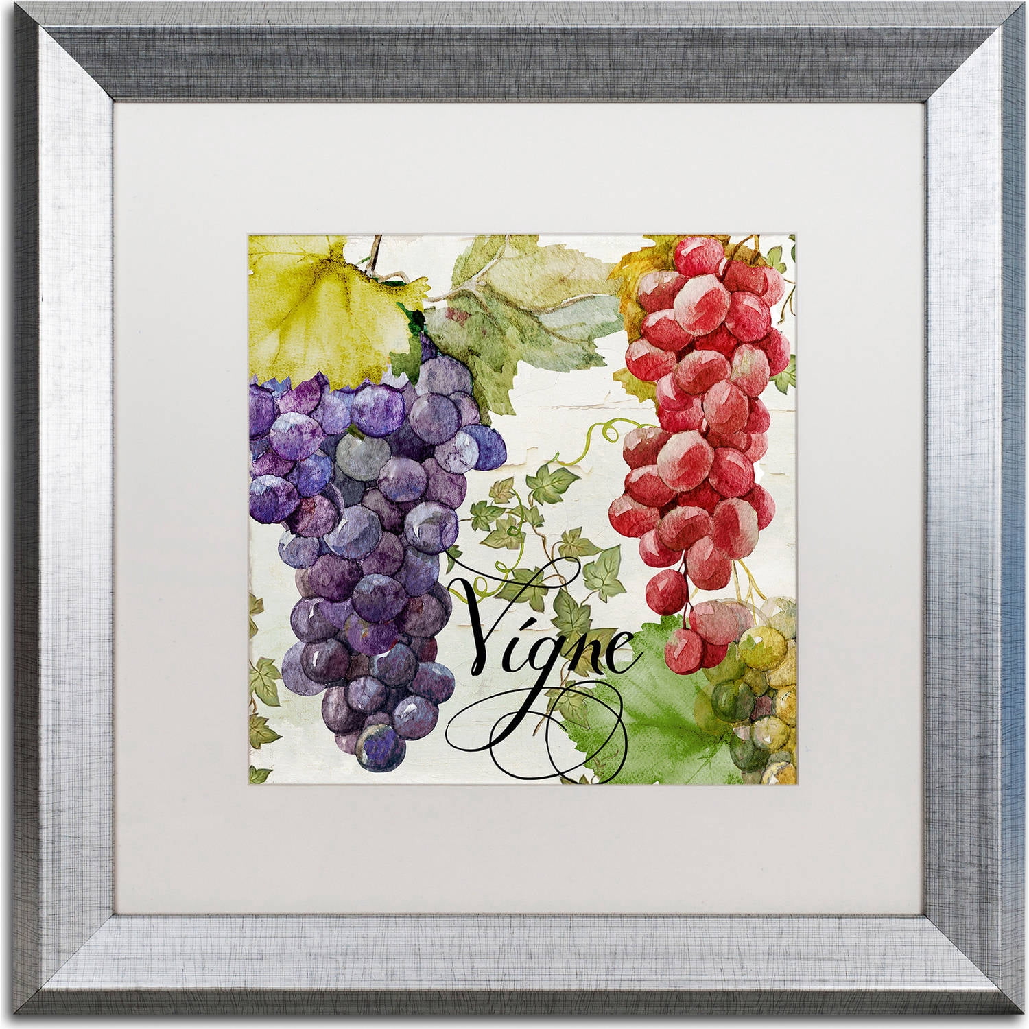 Trademark Fine Art "Wines of Paris I" Canvas Art by Color Bakery, White Matte, Silver Frame