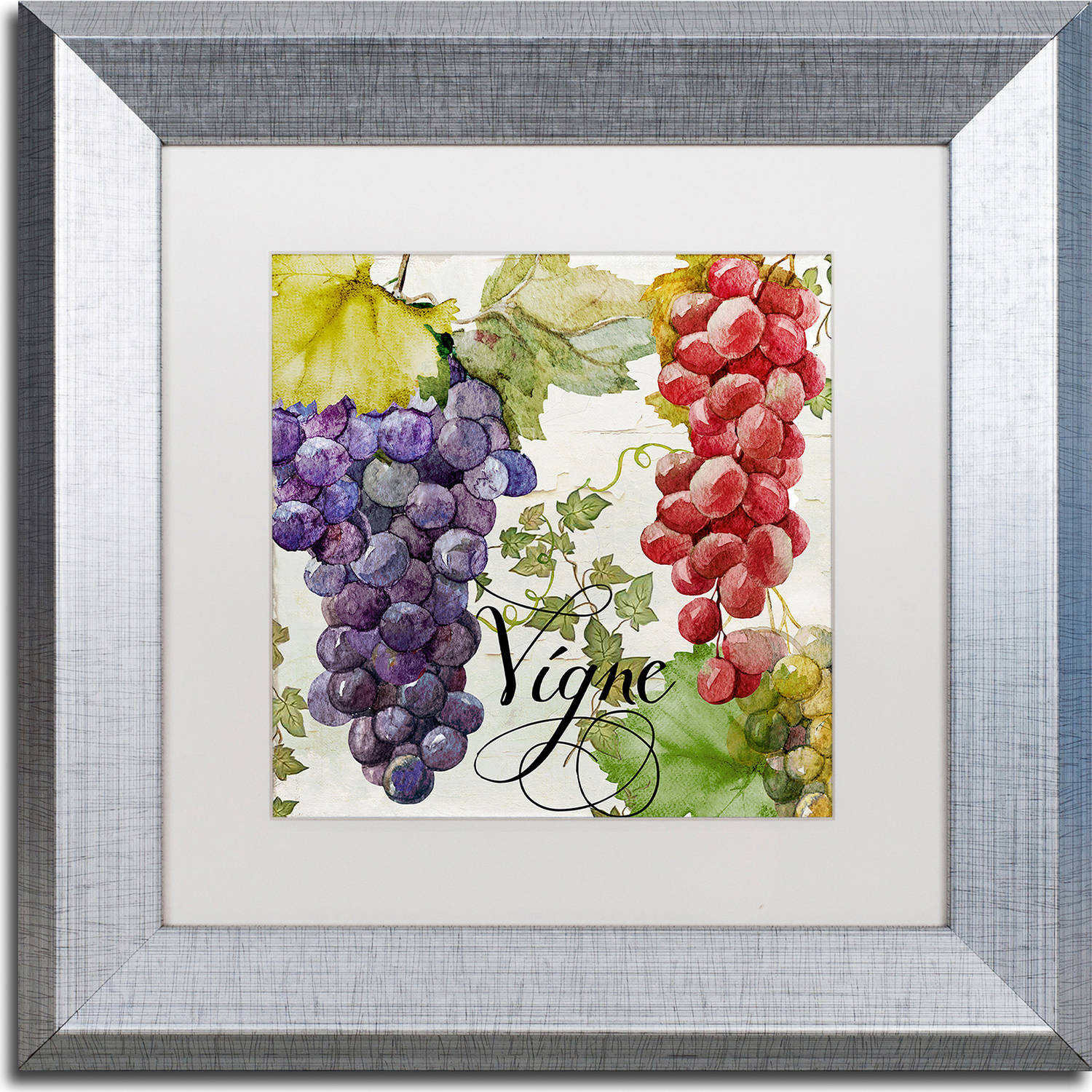 Trademark Fine Art "Wines of Paris I" Canvas Art by Color Bakery, White Matte, Silver Frame