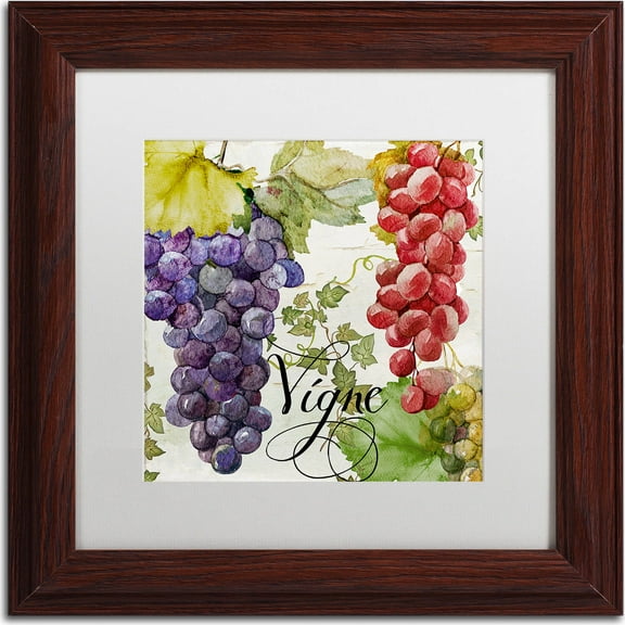 Trademark Fine Art "Wines of Paris I" Canvas Art by Color Bakery, White Matte, Wood Frame