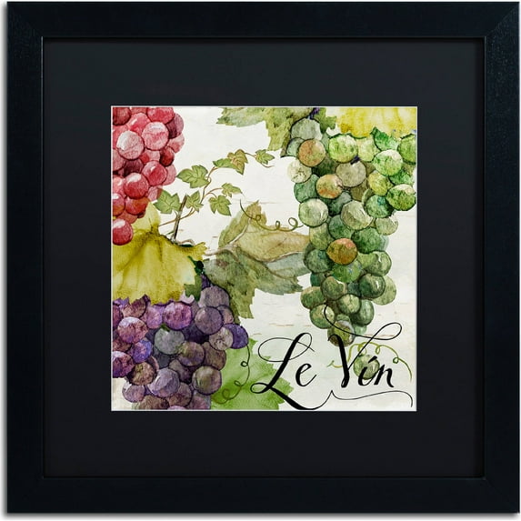 Trademark Fine Art "Wines of Paris II" Canvas Art by Color Bakery, Black Matte, Black Frame