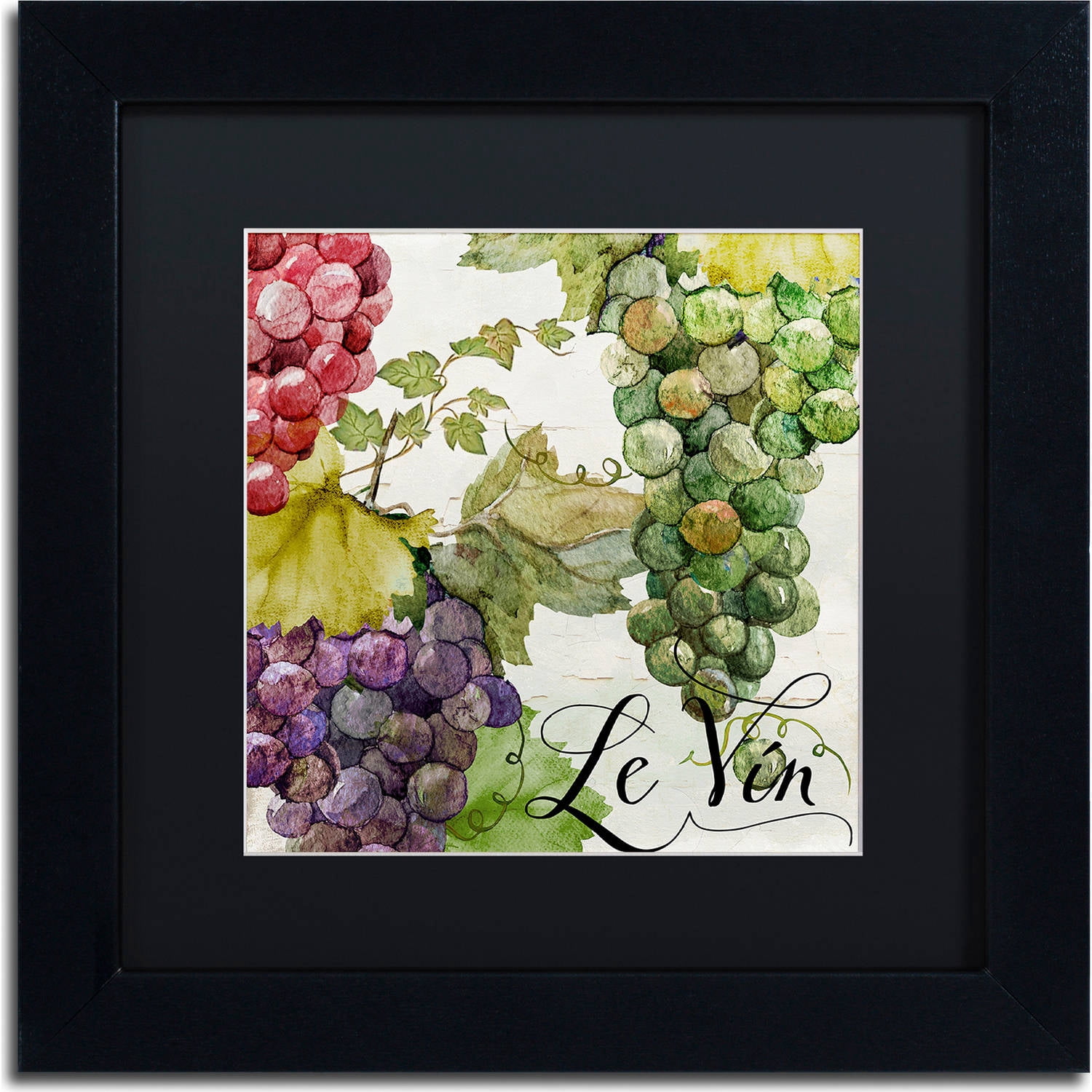 Trademark Fine Art "Wines of Paris II" Canvas Art by Color Bakery, Black Matte, Black Frame