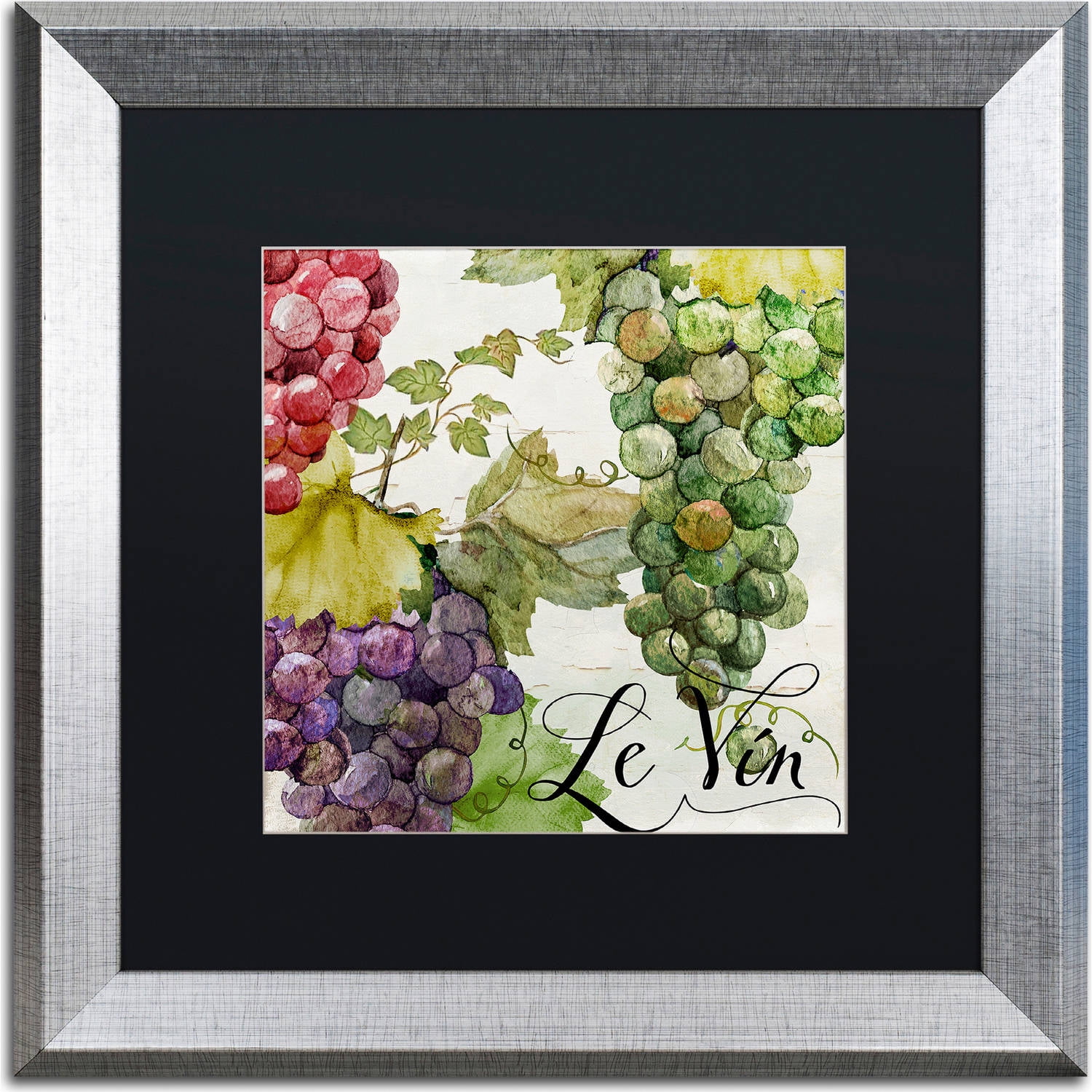 Trademark Fine Art "Wines of Paris II" Canvas Art by Color Bakery, Black Matte, Silver Frame